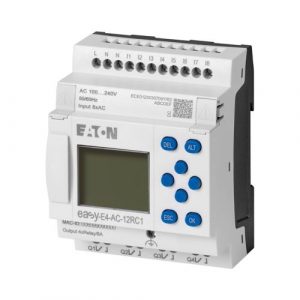 EATON 197215 Eaton Moeller® series EASY Control relays easyE4 with display (expandable, Ethernet), 100 - 240 V AC, 110 - 220 V DC (cULus: 100 - 110 V DC), Inputs Digital: 8, screw terminal EASY-E4-AC-12RC1