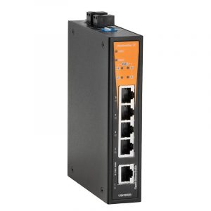 Weidmuller IE-SW-BL05T-1GT-4GTPOE Network switch, unmanaged PoE, Gigabit Ethernet, Number of ports: 4 * RJ45 10/100/1000BaseT(X) PoE+, 1 * RJ45 10/100/1000BaseT(X), IP30, -40 °C...75 °C  Item No. 1504340000