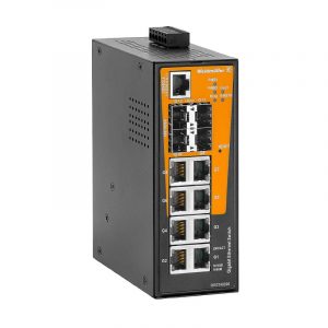Weidmuller IE-SW-AL12M-8GT-4GESFP Network switch, managed, Gigabit Ethernet, Number of ports: 8x RJ45, 4x 100/1000BaseSFP Slot, IP30, -40 °C...75 °C  Item No. 2682340000