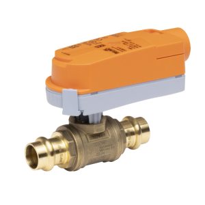 Belimo B2050QPW-N PF+CQB24-3 Potable water valve, 2-way, DN 15, Press fit, ps, Fluid temperature -4...212°F [-20...100°C] Valve Actuator, Non fail-safe, AC/DC 24 V, On/Off, Floating point Actuator fitted