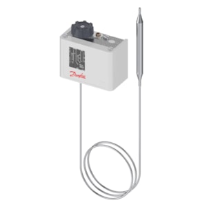 Danfoss Thermostat, KP71 060L111366 Temperature range [°C]: -5 - 20, Reset function: Auto, Contact function: SPDT, Sensor type: Remote bulb, Capillary tube length [mm]: 2000, Enclosure rating IP: IP30
