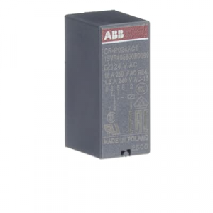 1SVR405600R0000 / CR-P024AC1 ABB pluggable interface relay is suitable for direct mounting on a printed circuit board or use in conjunction with ABB's sockets
