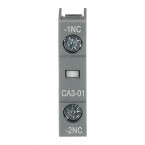 1SBN011010T1001 / CA3-01 ABB 1-pole front mounted auxiliary contact block equipped with screw terminals and can be fitted on AS(L)09…16 contactors
