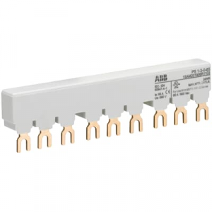 1SAM201906R1103 / PS1-3-0-65 ABB 3-phase busbars ensure a quick and safe connection of 3 MS132 or MS116 manual motor starters without lateral auxiliary contacts
