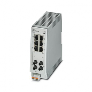 2702333 / FL SWITCH 2206-2FX SM ST Phoenix Contact Managed Switch 2000 series, 6 RJ45 ports 10/100 Mbps, 2 ST single mode 100 Mbps, degree of protection