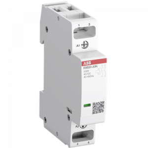 1SBE121111R0620 / ESB20-20N-06 ABB Installation contactors are used to control single loads up to 20 A and can be operated by AC or DC.