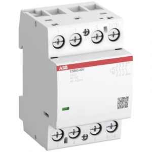 1SAE351111M0640 / ESB63-40N-06 ABB installation contactors are used to control single and three-phase loads up to 63 A and can be operated by AC or DC.