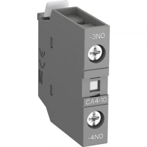 1SBN010110R1010 / CA4-10 ABB front mounted auxiliary contact block equipped with screw terminals and can be fitted on