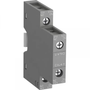 1SBN010120R1011 / CAL4-11 ABB side mounted auxiliary contact block equipped with screw terminals and can be fitted on AF