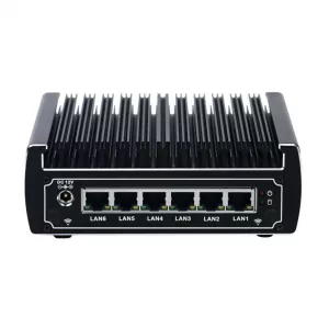 6 Port Fanlss Mini PC Firewall VPN High-quality all aluminum Multi-Lan Mini Pc 8th Intel Core i3 8130U Processor