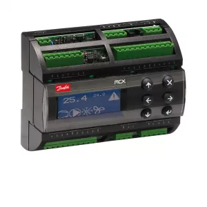 Danfoss Program. controller, 8 relays, MCX08M2  080G0307 Function: Programmable Controller, Supply voltage [V] AC: 110 - 230, Communication type: CANBUS; RS485; MODBUS, Packing format: Multi pack, Quantity per packing format: 12