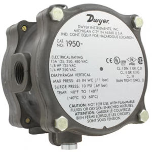 Dwyer Series 1950 Explosion-Proof Differential Pressure Switch 1950P-2-2F