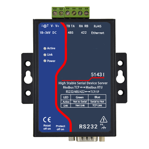 5143I Fully isolated serial port server Modbus gateway