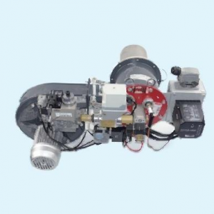 Industrial process heating high turndown ratio gas burner