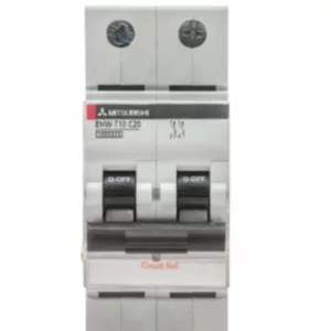 MITSUBISHI ELECTRIC Miniature Circuit Breaker BHW-T10 2P Type C 1A