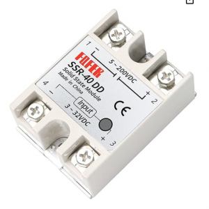 SSR -10DD/25DD/ 40DD DC Control White Shell Single Phase Solid State Relay Without Plastic Cover(SSR-100DD)