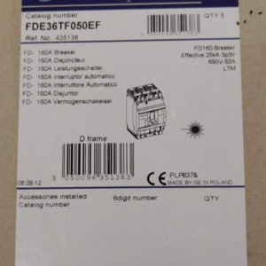 435138 50A TP 25KA FD MCCB - FDE36TF050EF GE GHAS