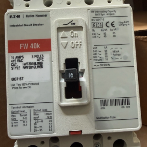 FWF3016L 16A TP 40KA MCCB Cutler Hammer GHAS