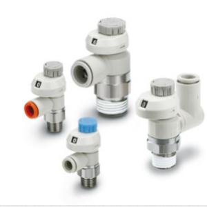 SMC AS-FS Speed Controller with Indicator Elbow Type
