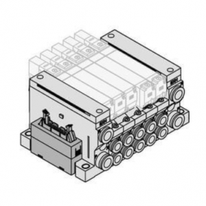 SMC VV5Q21-J 2000 Series Base Mounted Manifold Plug-in Type Flat Ribbon Cable