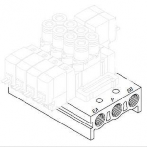 SMC SS5Y5 5000 Series Bar Stock Manifold Individual Wiring